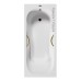 Чугунная ванна Vinsent Veron Aura 150x75x42 с дугообразными золотыми ручками