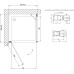 Душевой уголок Vegas Glass EP-Fis 90 08 01 L профиль глянцевый хром, стекло прозрачное
