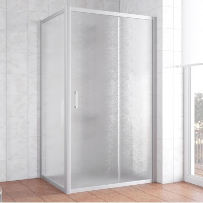 Душевой уголок Vegas Glass ZP+ZPV 100*70 07 02 профиль матовый хром, стекло шиншилла