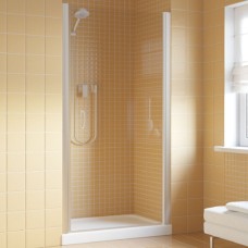 Душевая дверь в нишу Vegas Glass EP Lux 85 07 01 R профиль матовый хром, стекло прозрачное 