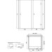 Душевой уголок Vegas Glass AFP-Fis Lux 100*90 05 01 R профиль бронза, стекло прозрачное