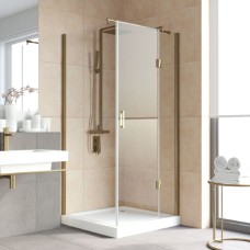 Душевой уголок Vegas Glass AFP-Fis Lux 100*90 05 01 R профиль бронза, стекло прозрачное 
