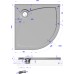Поддон для душа GuteWetter Deluxe 100x100x4 R белый