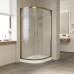 Душевой уголок Vegas Glass ZS-F 100*80 05 02 профиль бронза, стекло шиншилла