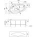 Акриловая ванна 1MarKa Julianna 160x95 R