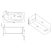 Акриловая ванна Bas Лима 130x70 с гидромассажем