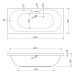 Акриловая ванна Cezares Calisto 180х80