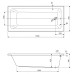 Акриловая ванна Cezares Plane Solo Mini 150x70