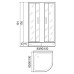 Душевой уголок River Don Light 90/15 MT 90x90