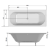 Акриловая ванна Ravak City Slim 180x80 C921300000