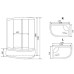 Душевая кабина Timo T-6620 Silver Fabric R 120x85