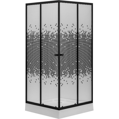 Душевой уголок Niagara NG-010-14Q BLACK 100x100