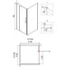 Душевое ограждение Niagara NG-0200-08 BLACK 100x100