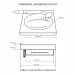 Раковина 1MarKa Lavanderia 60х50 над стиральной машиной