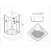 Душевая кабина Esbano ESG-90CRB 90x90