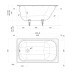 Чугунная ванна Tempra Simple 120x70 с ручками