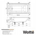 Чугунная ванна Wotte Line 150x70 БП-э00д1465