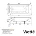 Чугунная ванна Wotte Line 160x70 БП-э00д1466